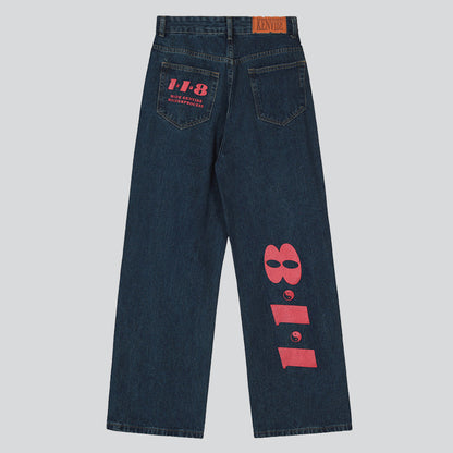 Numbers & Tai Chi Symbols Jeans