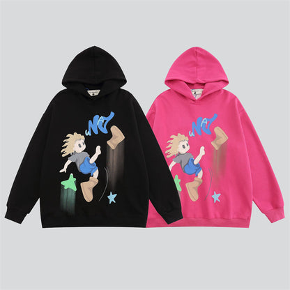 Little Boy's Flying Boots Print Hoodies