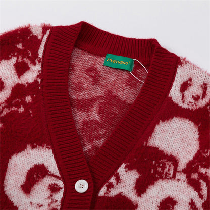 Cute Panda Jacquard Lazy Sweaters