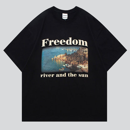 Riverside Landscape Print Tees