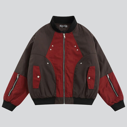 Zip-up Cotton-padded Baseball Jacket