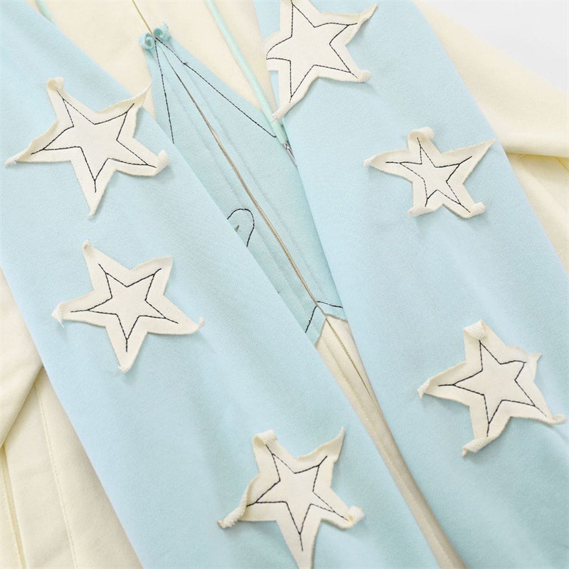 Couple Star Patch Raglan Hoodie