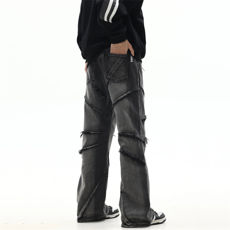 Slash Design Black Jeans