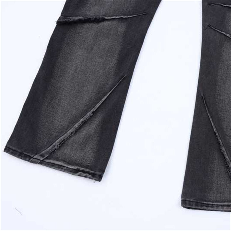 Slash Design Black Jeans