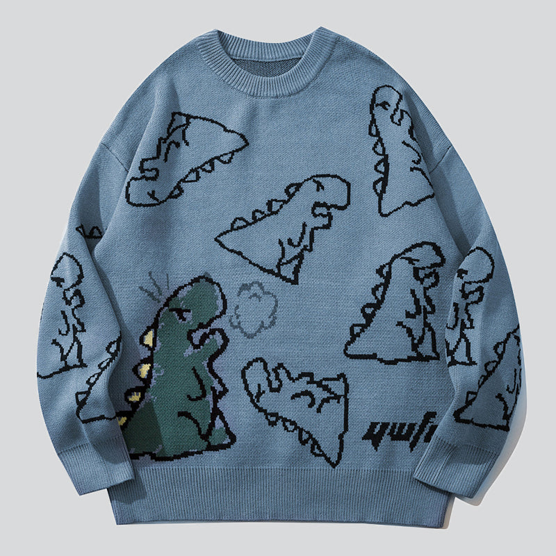 Angry Baby Dinosaur Sweater