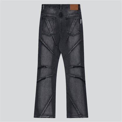 Slash Design Black Jeans